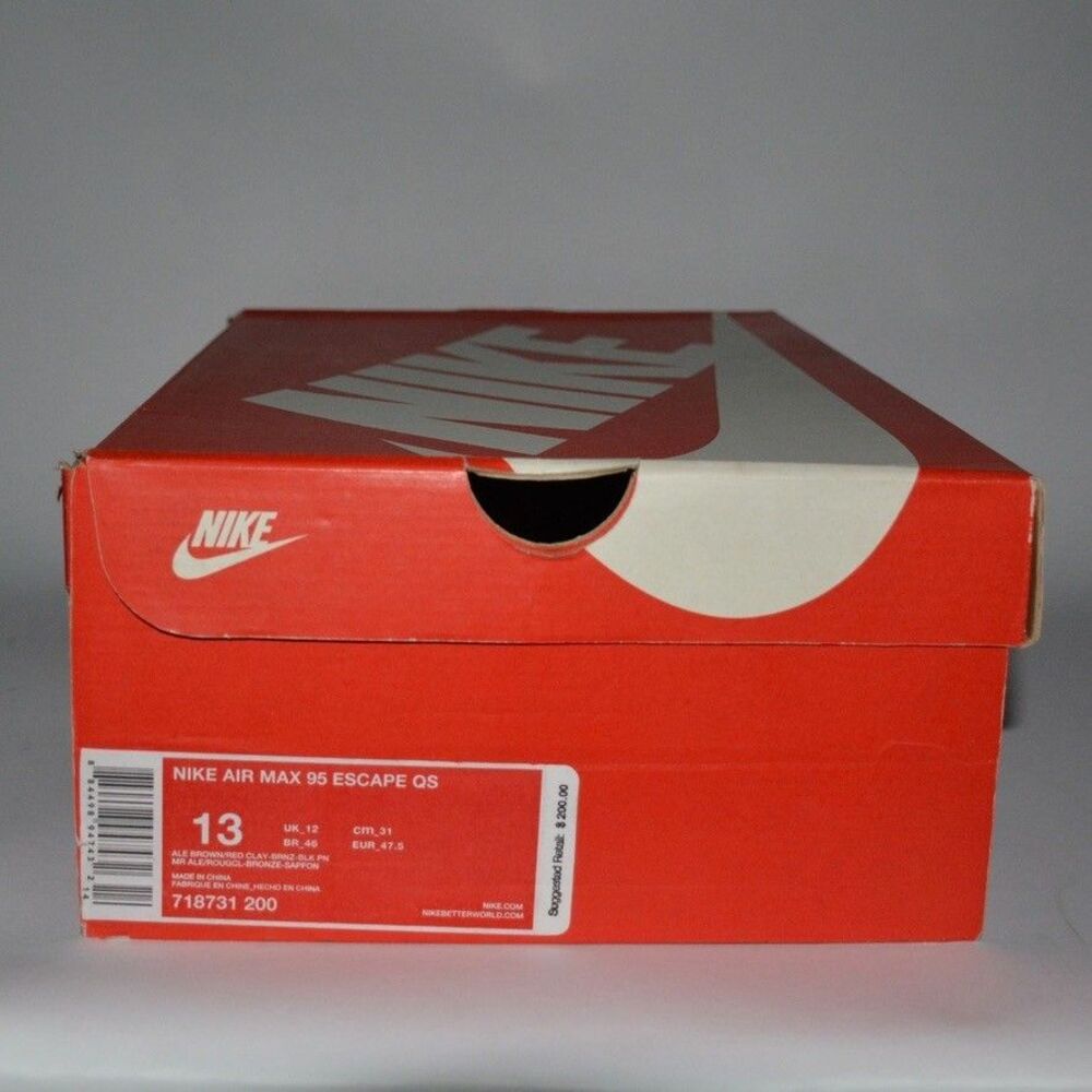 Nike Air Max 95 Escape QS Size 13 Ale Brown Red Clay Bronze Black 718731 200 - Picture 10 of 10